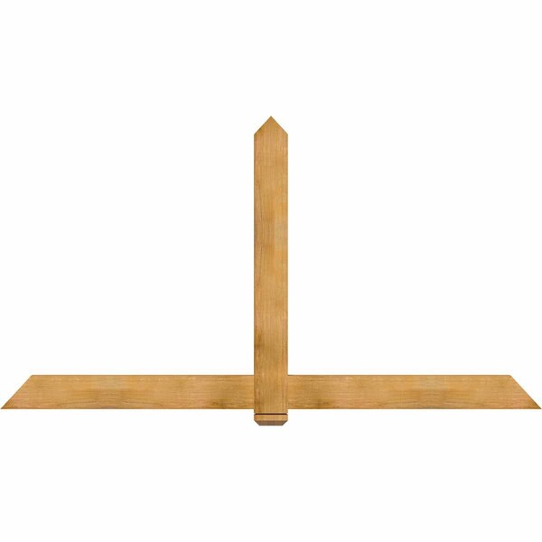 Ekena Millwork Eugene Rough Sawn Timber Gable Bracket, Western Red Cedar, 96"W x 52"H x 2"D x 6"F, 13/12 Pitch GBW096X52X0206EUG00RWR - main